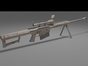 3d barrett m107 sniper
