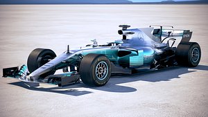 3D f1 mercedes w08