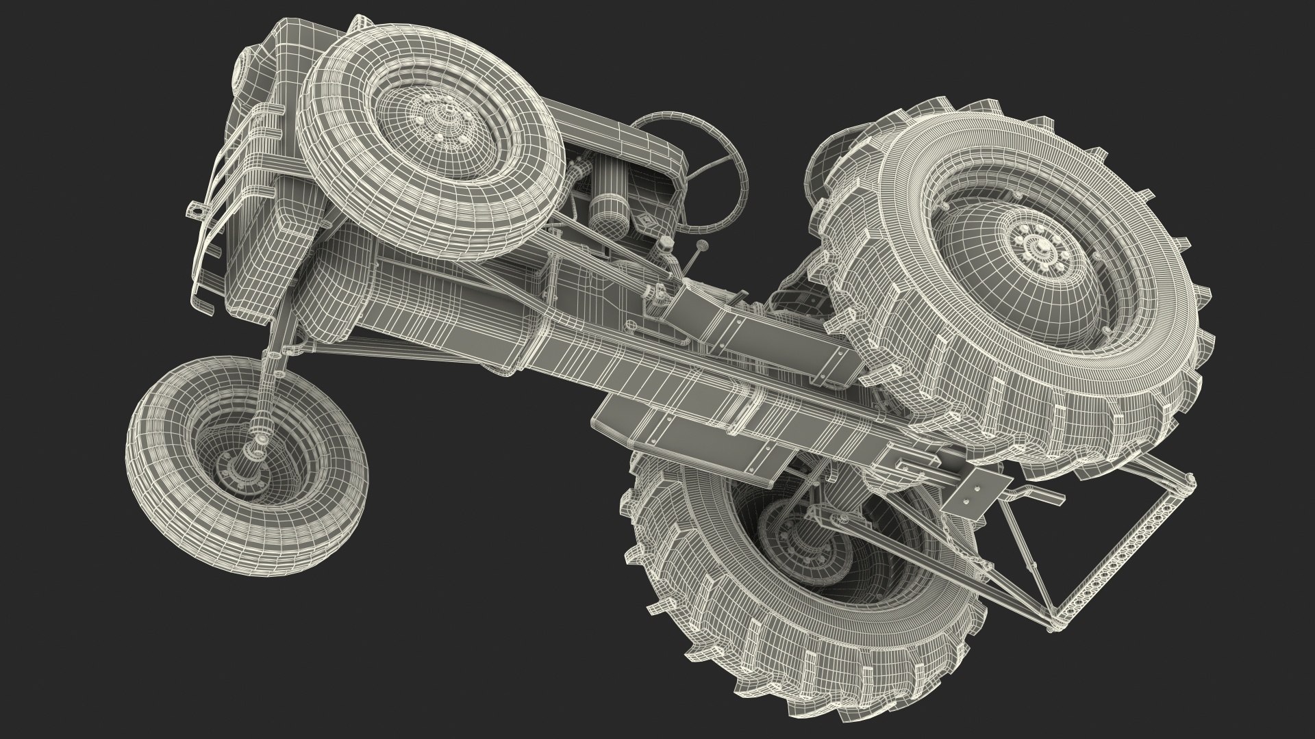 Restored Vintage Tractor Rigged 3D Model - TurboSquid 1567120