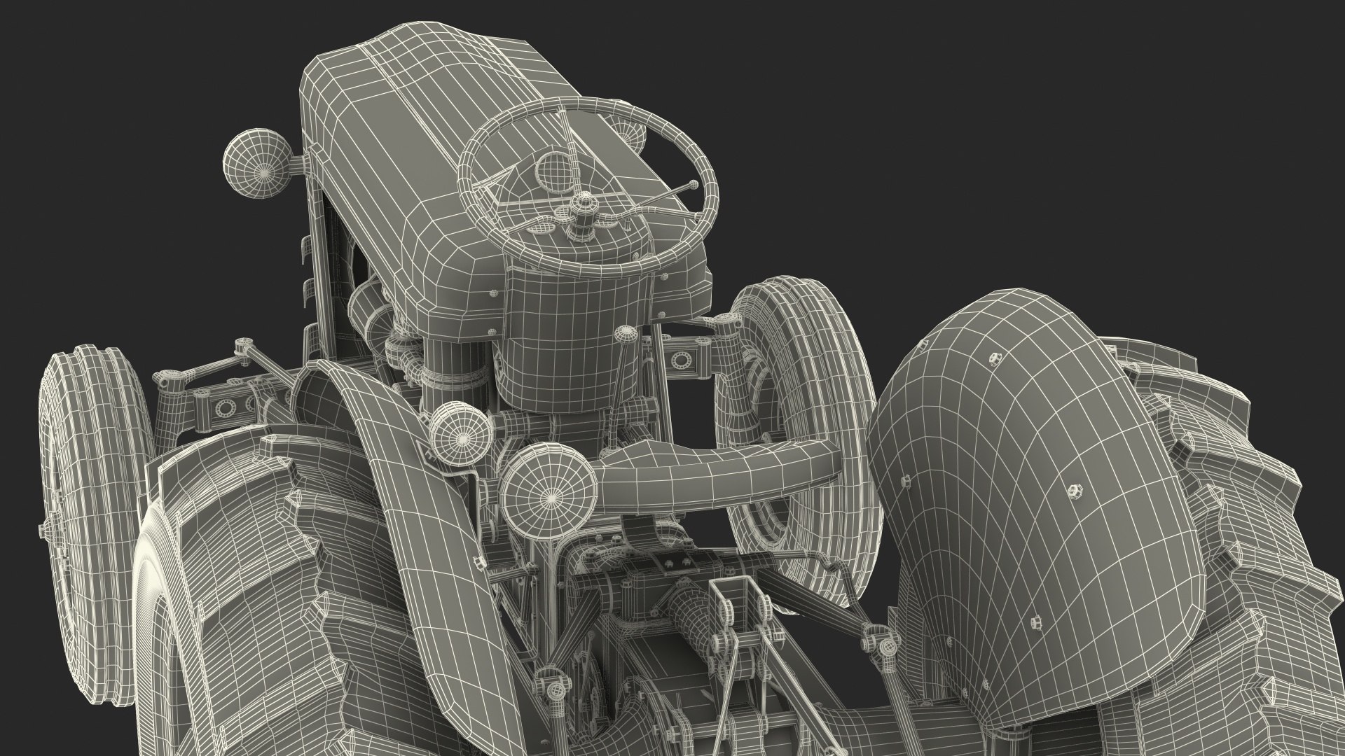 Restored Vintage Tractor Rigged 3D Model - TurboSquid 1567120