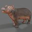 Dziecko Hippo Nijlpaard Hippopotamus Amphibius