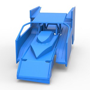3D Shell of Northeast Outlaw Dirt Modified stock car V1 Scale 1 to 25 model