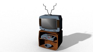 3D cartoon television tv set video