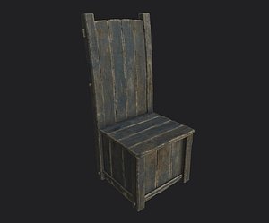 3D old chair set
