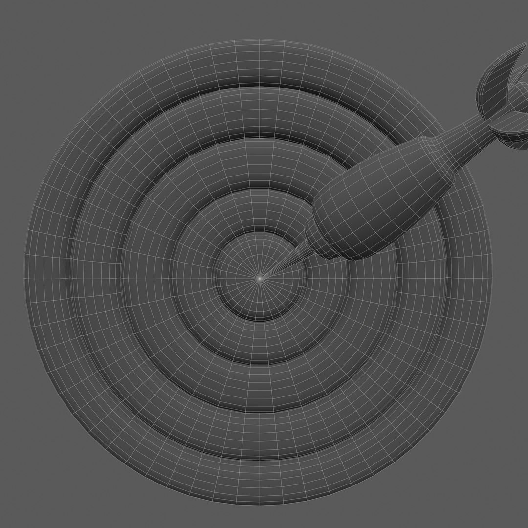 3D Cartoon DartBoard With Darts - TurboSquid 1944062