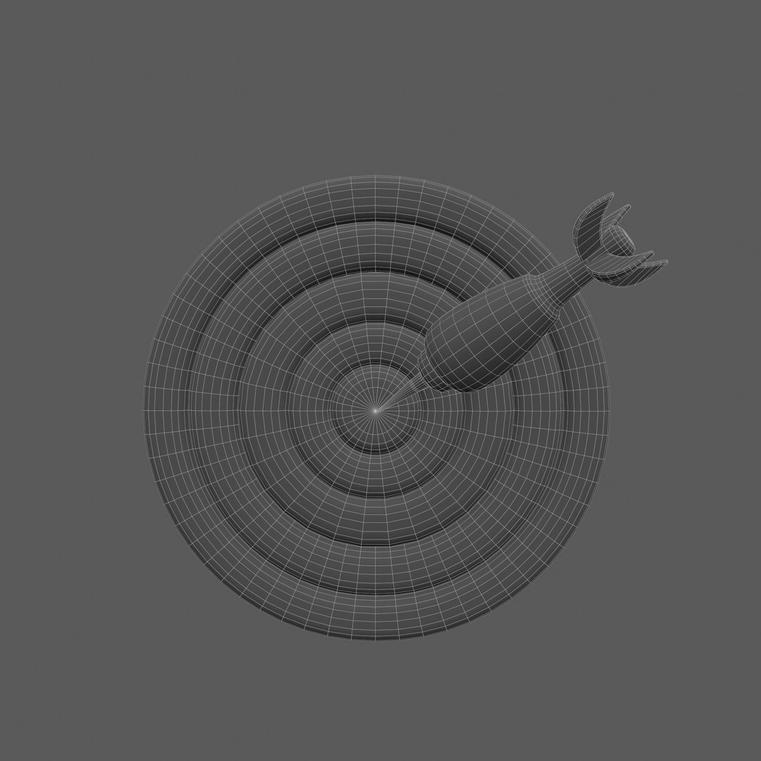 3D Cartoon DartBoard With Darts - TurboSquid 1944062