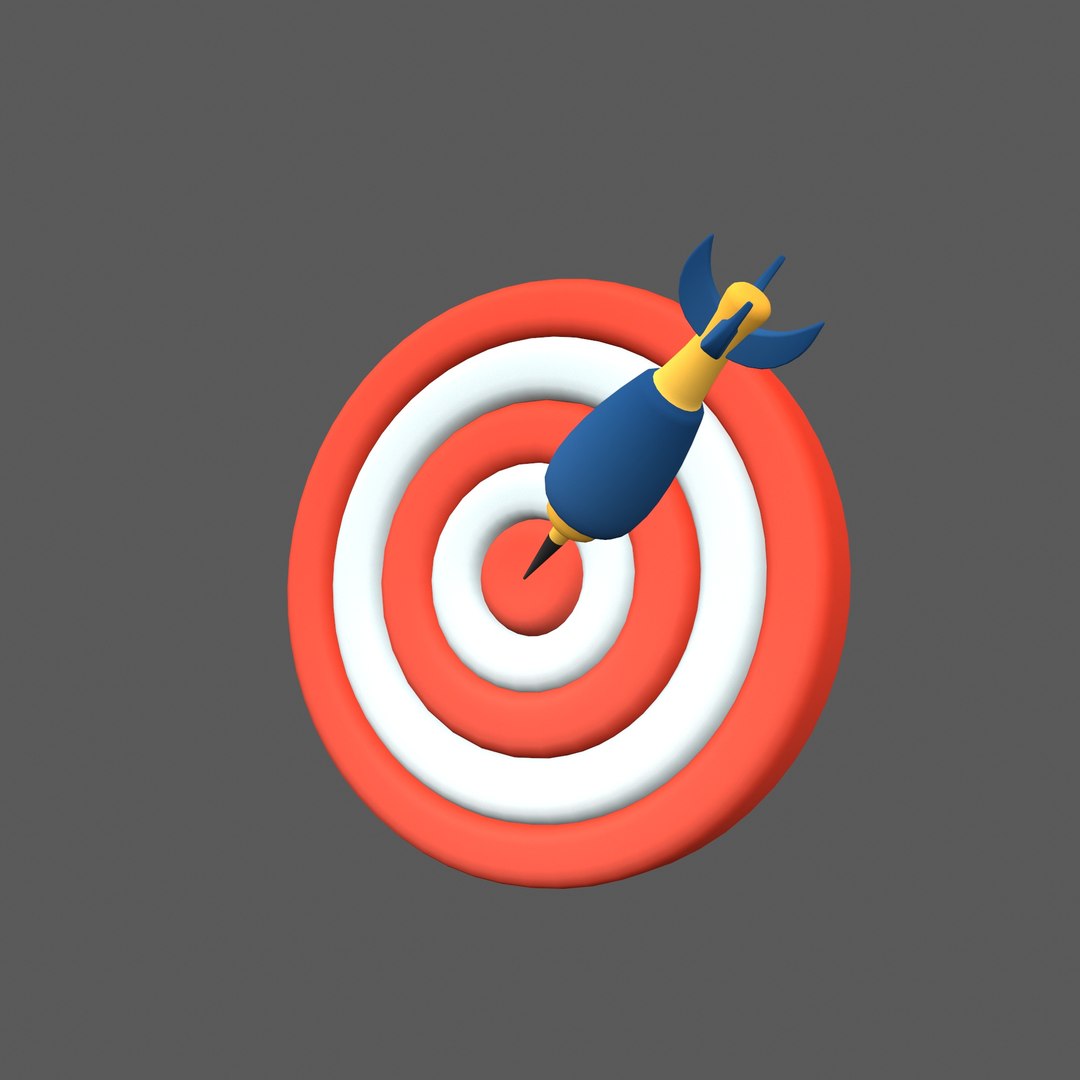 3D Cartoon DartBoard With Darts - TurboSquid 1944062