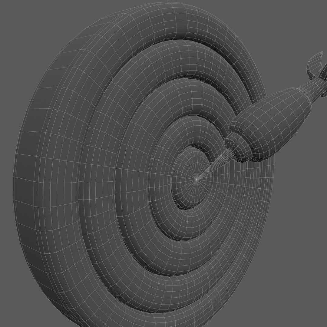 3D Cartoon DartBoard With Darts - TurboSquid 1944062