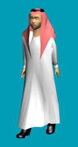 arabian man arabic character 3d model