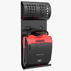 Automated External Defibrillator on Wall Bracket