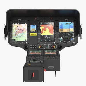 3D helicopter instrument control panel