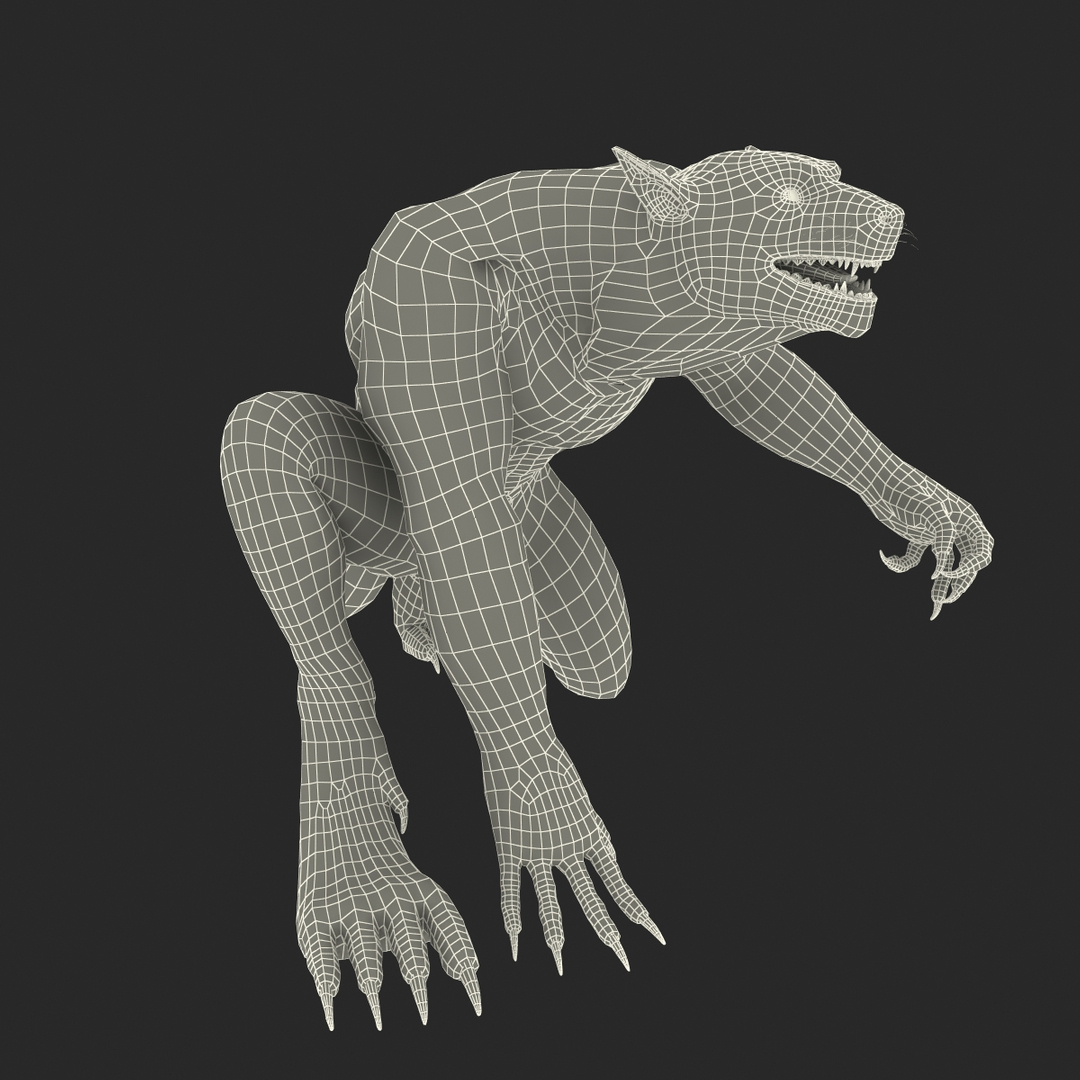 3d Werewolf Fur Rigged