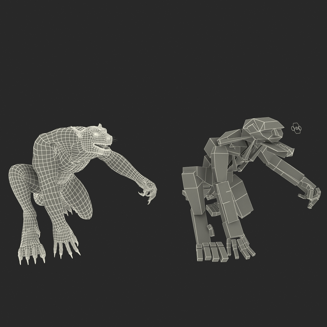 3d Werewolf Fur Rigged