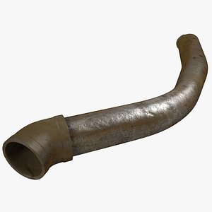 broken iron pipe 12 3d model