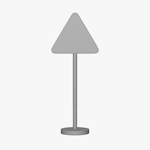 Traffic Sign - Geometry Only No Textures No Materials 3D