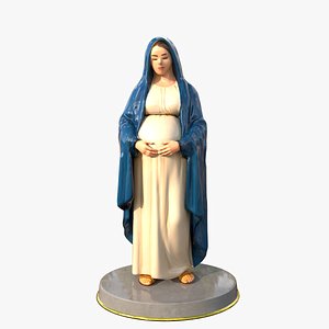 Pregnant Virgin Mary Statue 3D print model