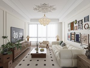 3D interior livingroom scene