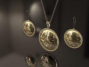 celtic knot pendant 3D