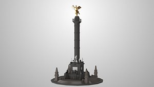 Low Poly Angel de la Independencia MX