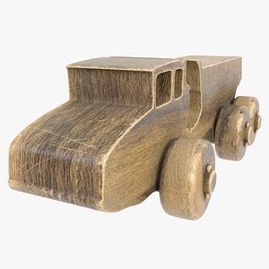 Wooden kids car 07 3D model