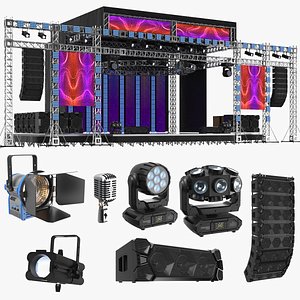 3D Detailed Concert Stage model