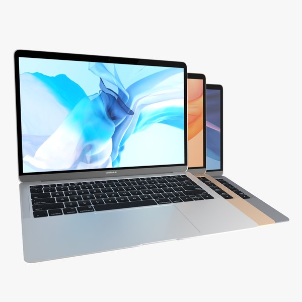 2018年MacBook Air 13英寸全彩色3D模型 - TurboSquid 1348525