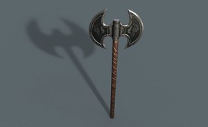 3D model axe ax battle