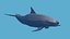 Dauphin de dessin animé low-poly animé pour vous Modèle 3D low-poly