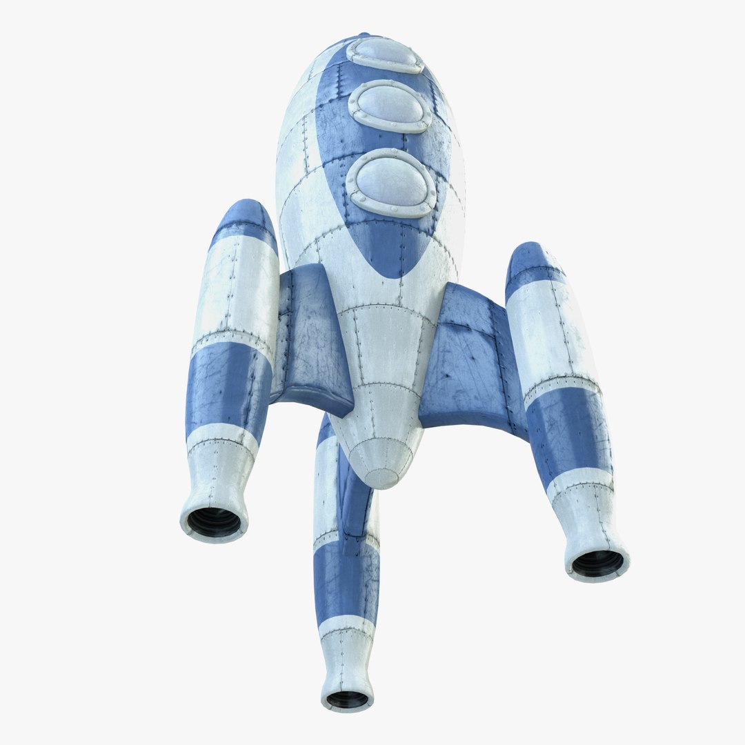 Rocket Retro 3d C4d