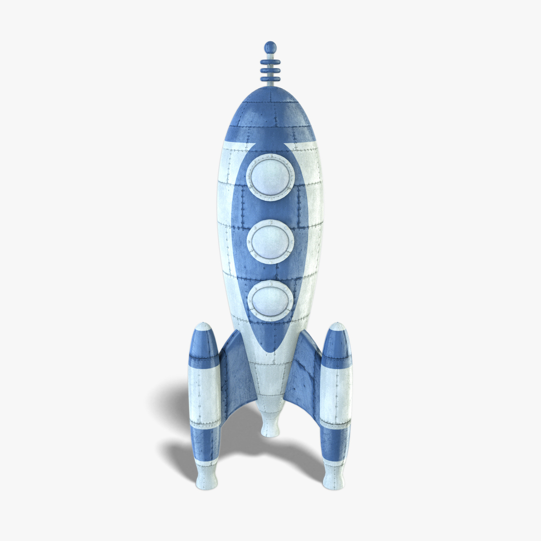 Rocket Retro 3d C4d
