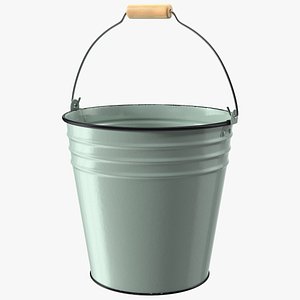 blue enamel bucket 5l 3D model