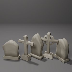 Ancient Weathered Tombstones