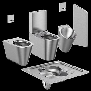 Toilet bowls and urinal DELABIE 3D model
