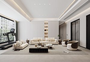 3D Modern living room model