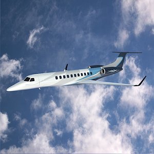 3d model jet corporate embraer