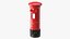 British Red Post Box 3D