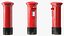 British Red Post Box 3D
