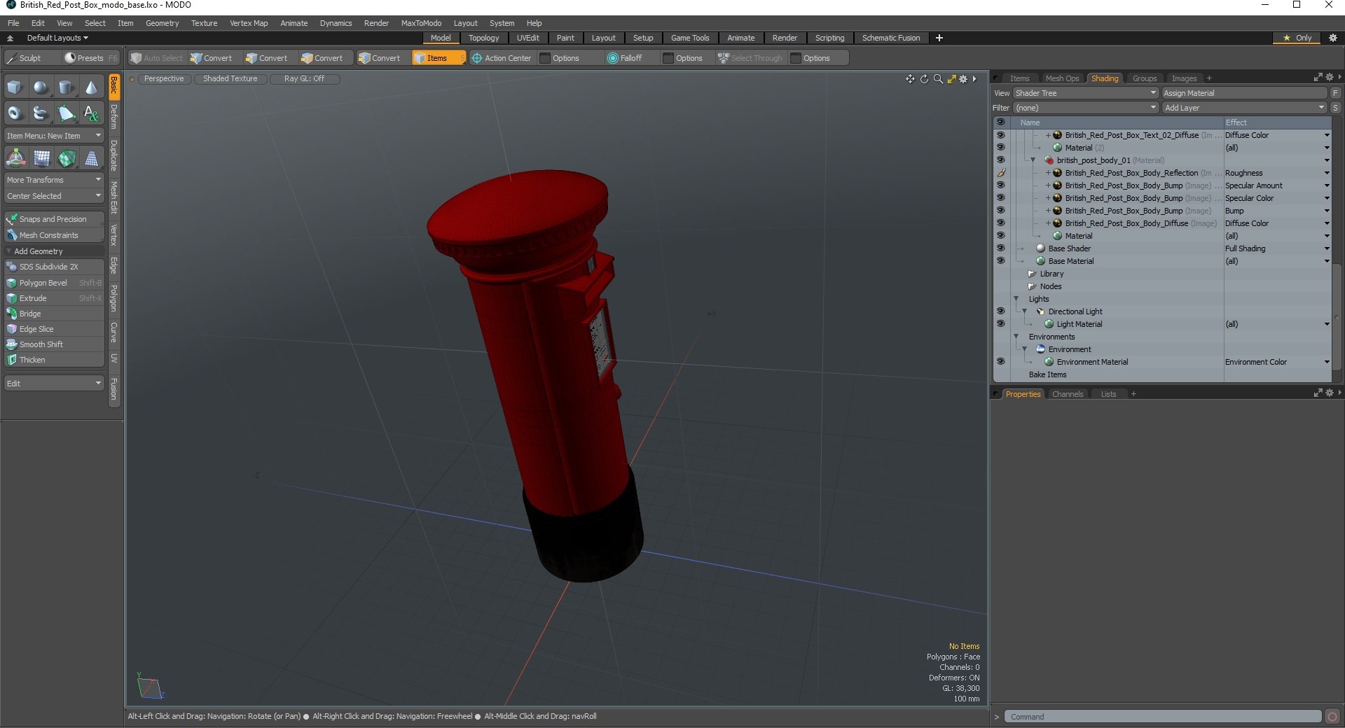 British Red Post Box 3D - TurboSquid 2133331