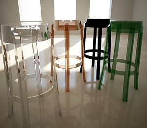 Stool Charles Ghost,Philippe Starck