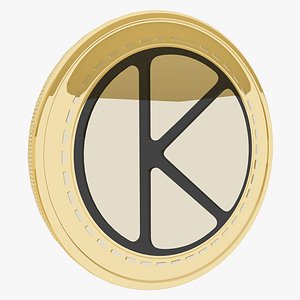 Kolin Cryptocurrency Gold Coin 3D
