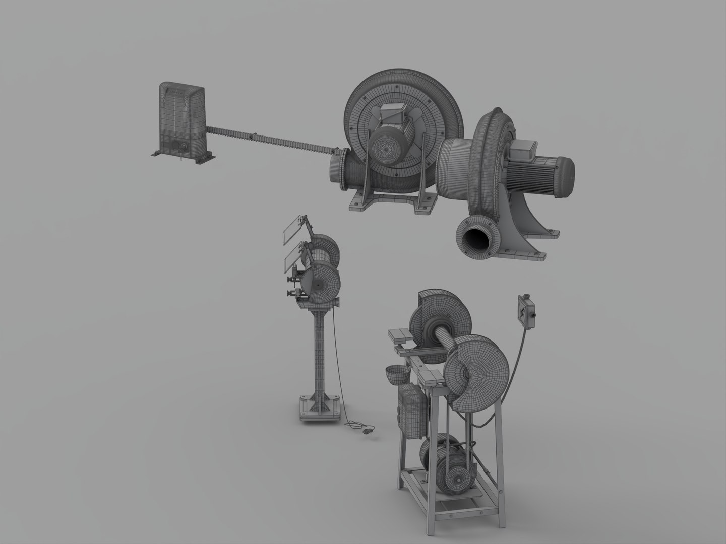 3D Industrial Machinery Set Gate Motor Blowers Bench Grinders https://p.turbosquid.com/ts-thumb/RT/1WhJBe/A6/wire_006/jpg/1790343190/1920x1080/fit_q87/bdedc2fe048c40cece22e60b63e06712ed677c51/wire_006.jpg