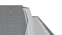 Rock Waterfall Wall 3D Model - Stone Cliff Cascade Spillway for Garden Pond Scene
