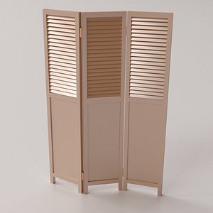 3D model foldable room screen