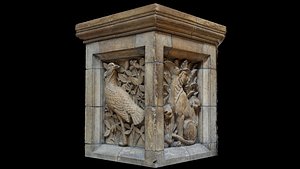 3D architecture  wall corner sculpture photogrammetry model