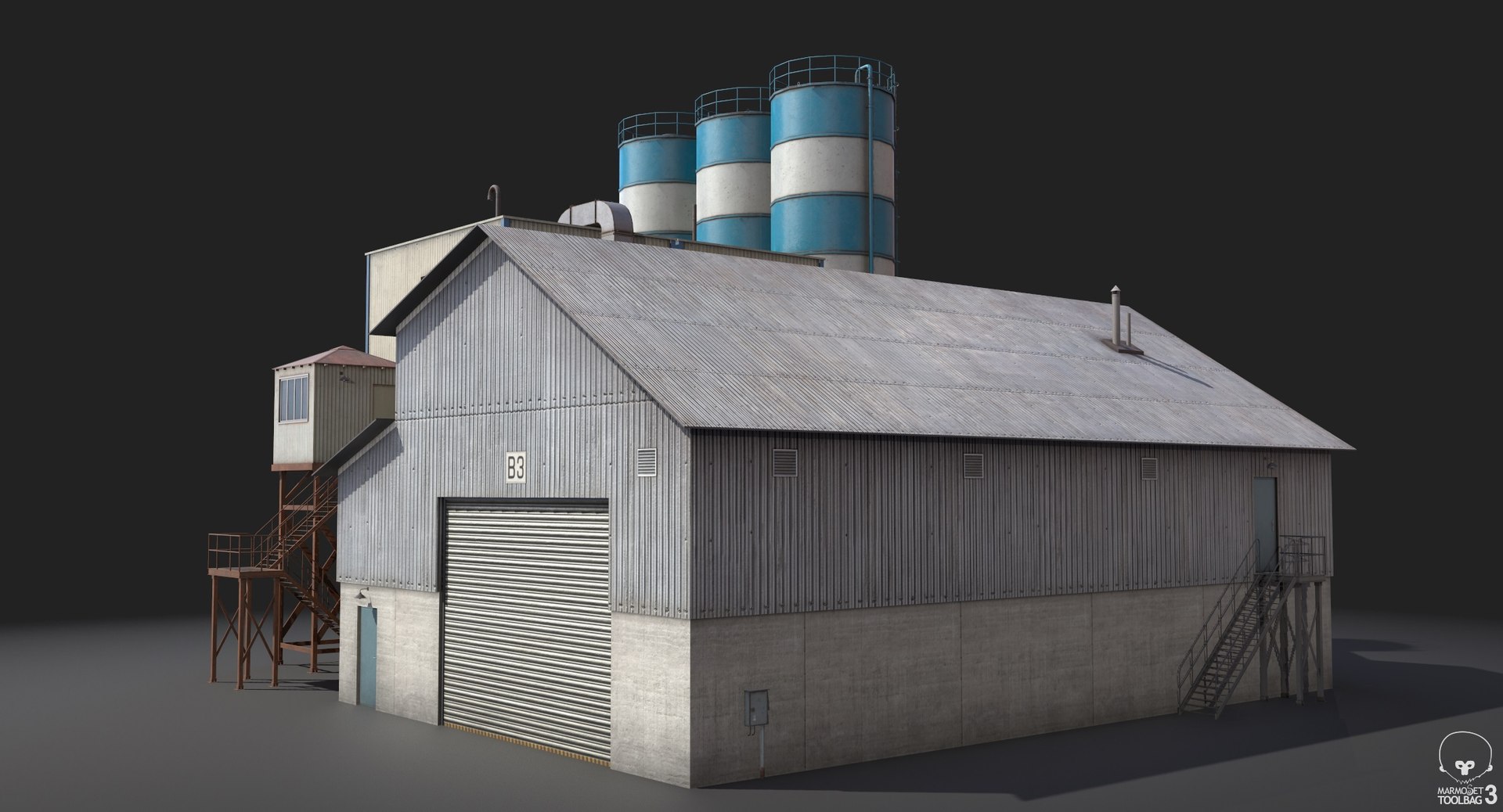 Cement Plant Factory 3D Model - TurboSquid 1433916