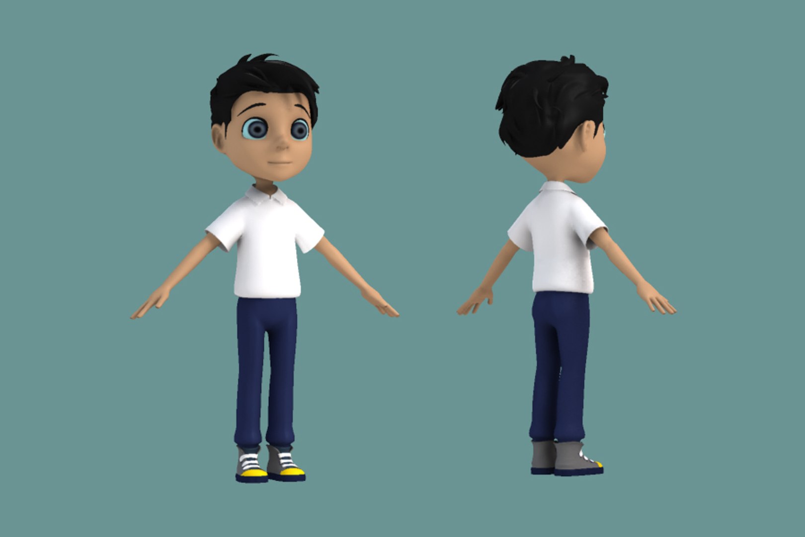 Characters schoolchildren little boys 3D model - TurboSquid 1629679