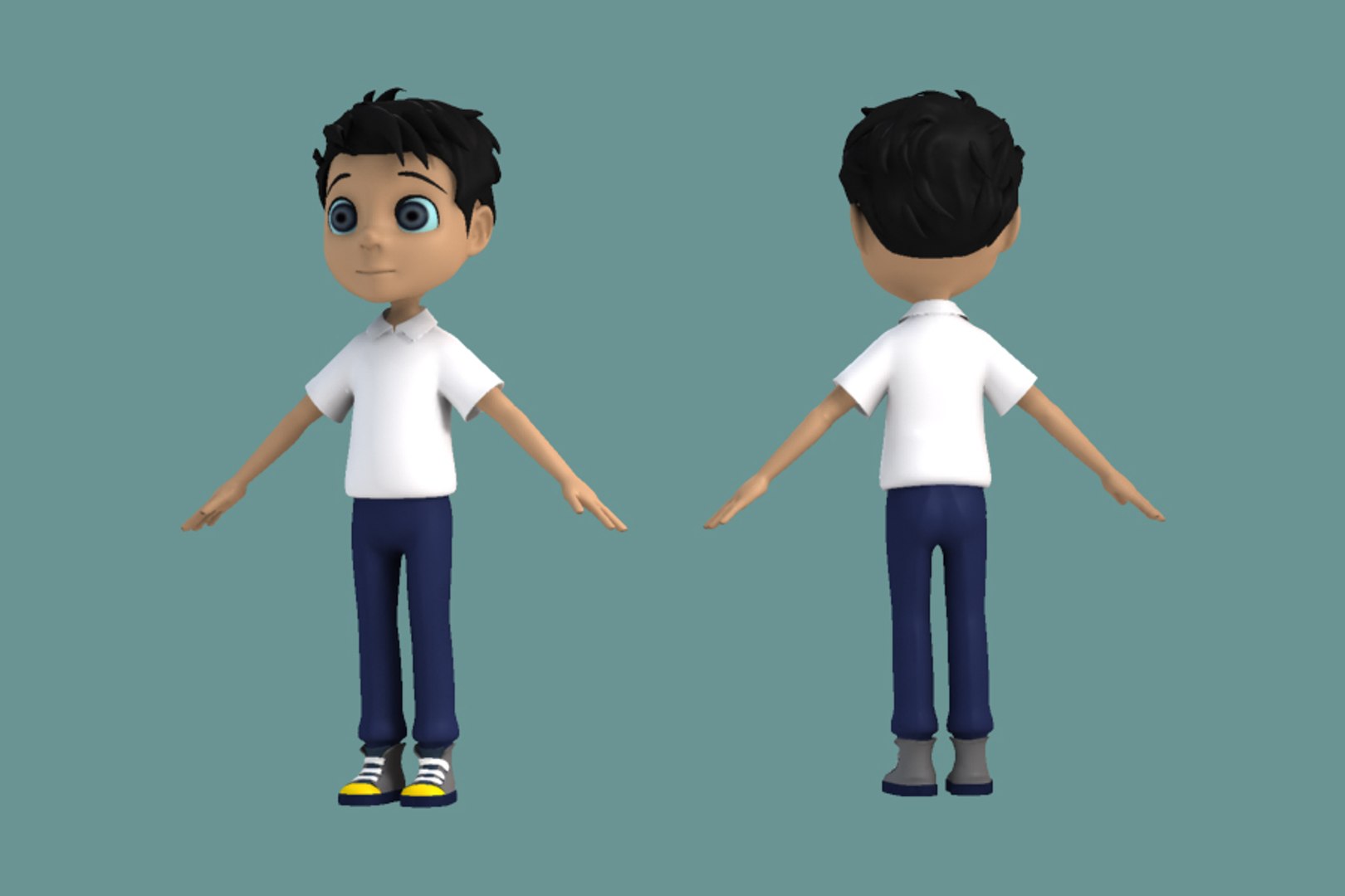 Characters schoolchildren little boys 3D model - TurboSquid 1629679