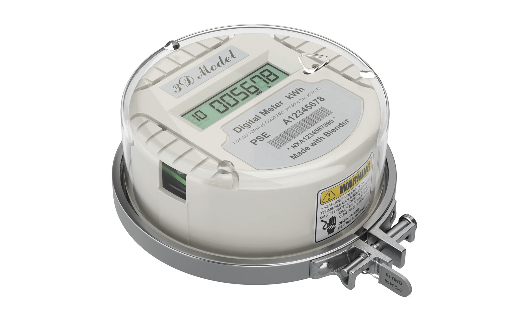 Smart Electric Meter 3D Model - TurboSquid 2208941