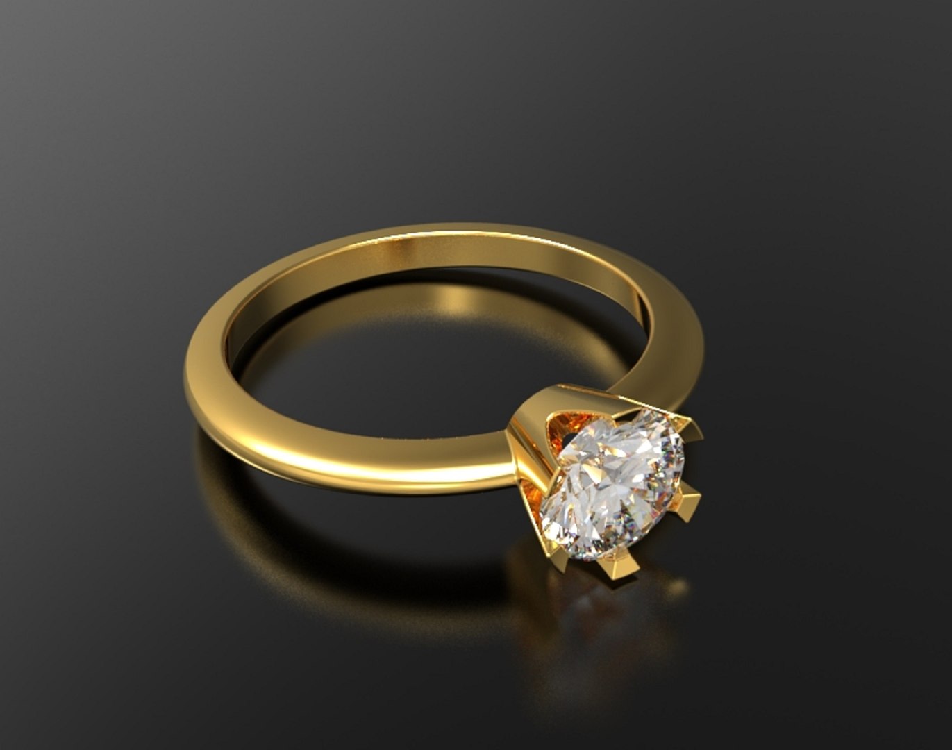 3D Model Solitaire Ring - TurboSquid 2165407