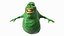3D Slimer Ghost Character Rigged for Maya